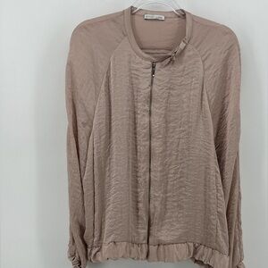 Zara Tan Blazer Jacket Size S